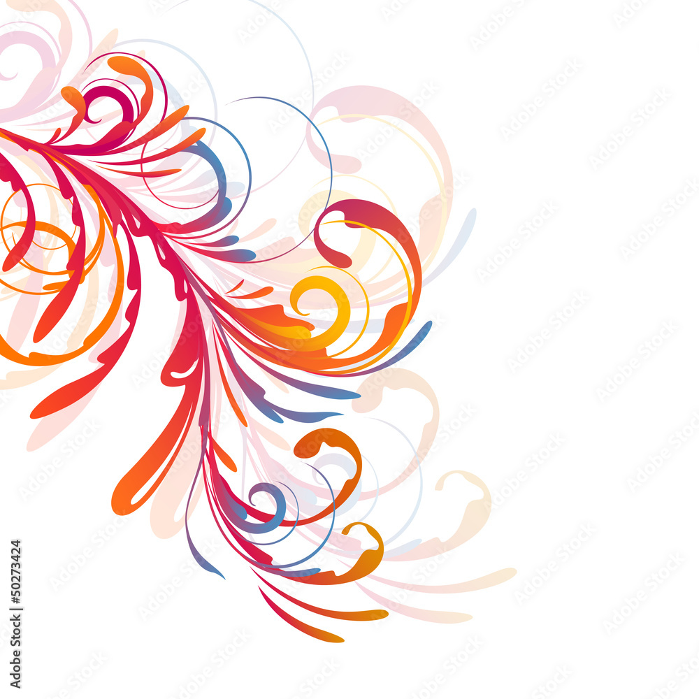 Vector Illustration of a Floral Design