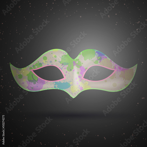 Vector Illustration of an Ornate Carnival Mask