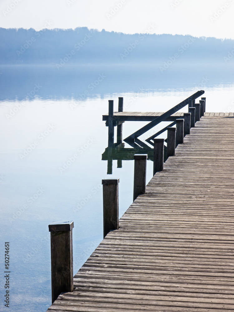 Fototapeta premium old wooden jetty