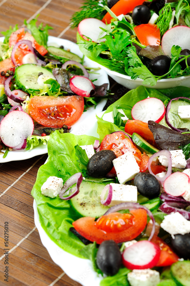 Plate with salad Plate with salad