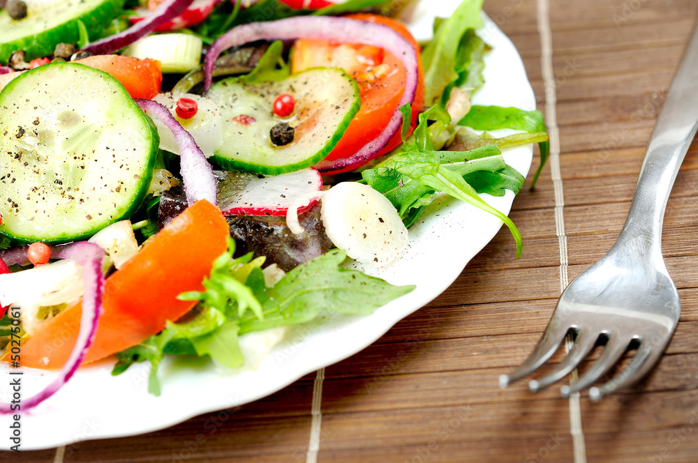 Plate with salad Plate with salad