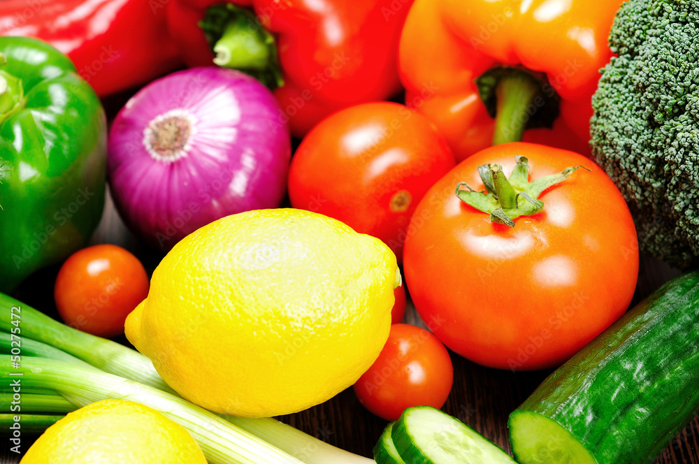 Different raw vegetables Different raw vegetables