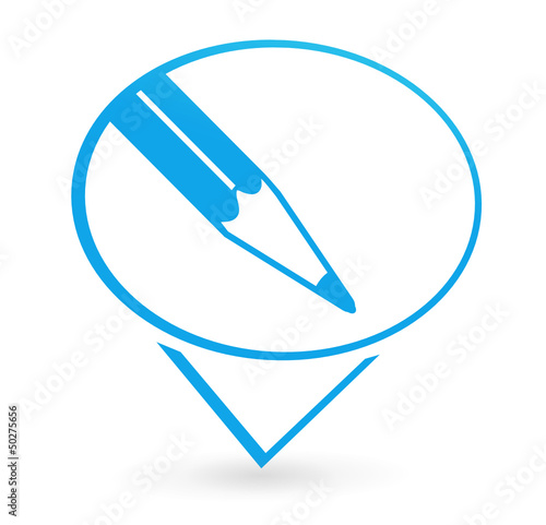 dessin sur signet bleu