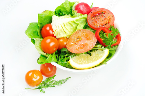 Plate with salad