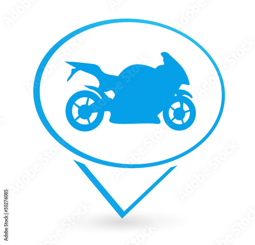 moto sur signet bleu