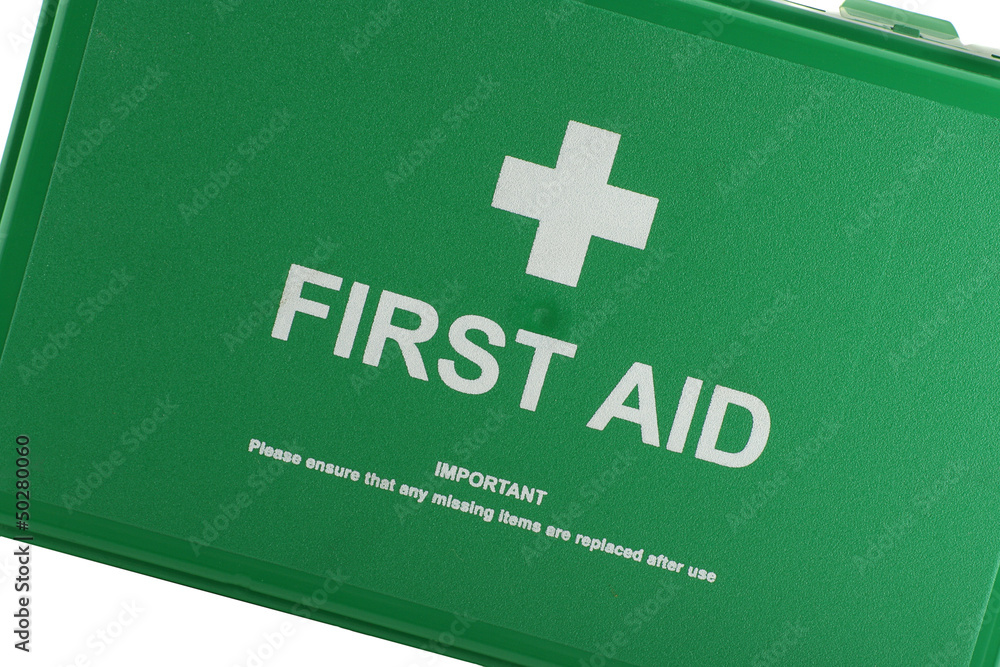 Photography green first aid box