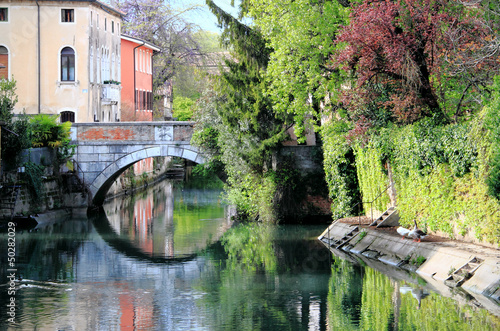 Tableau sur toile Ponte del Rastrello, Portogruaro