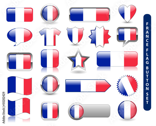 FRENCH FLAG ICON SET (france jersey soccer football icons stamp)