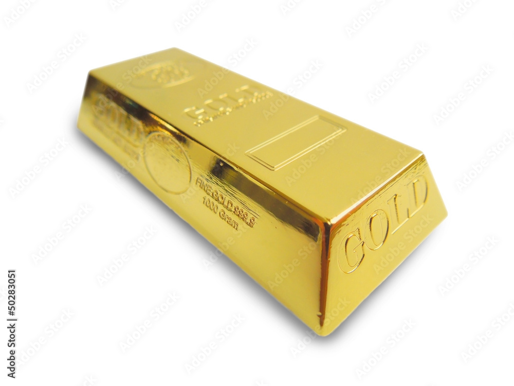 Gold bar isolated on the white background. Gold bar isolated on the white background.