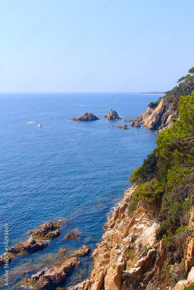 Spanish landscape with sea and rocks