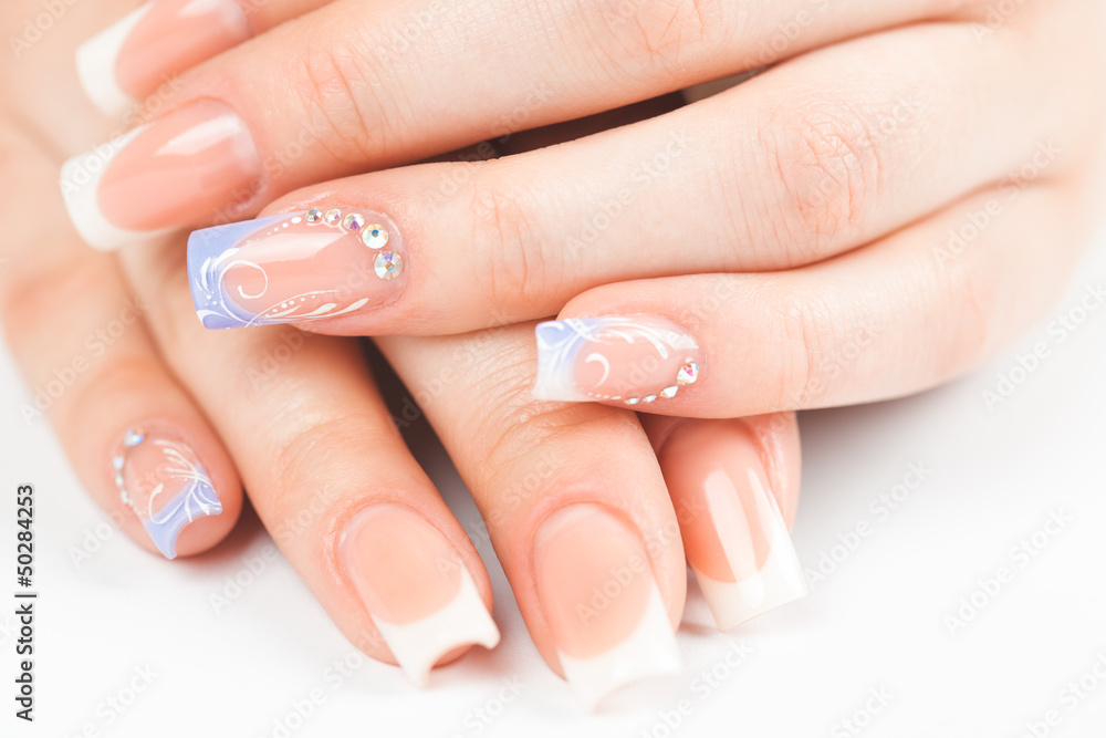 Beautiful female hands with manicure Beautiful female hands with manicure