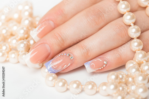 Beautiful female hands with manicure