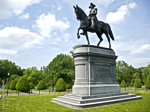 The statue of George Washington in Boston Public Garden