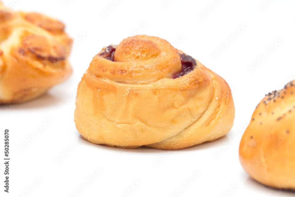 bun on a white background bun on a white background