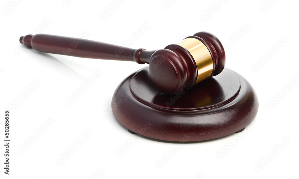 Judge's gavel isolated on white Judge's gavel isolated on white