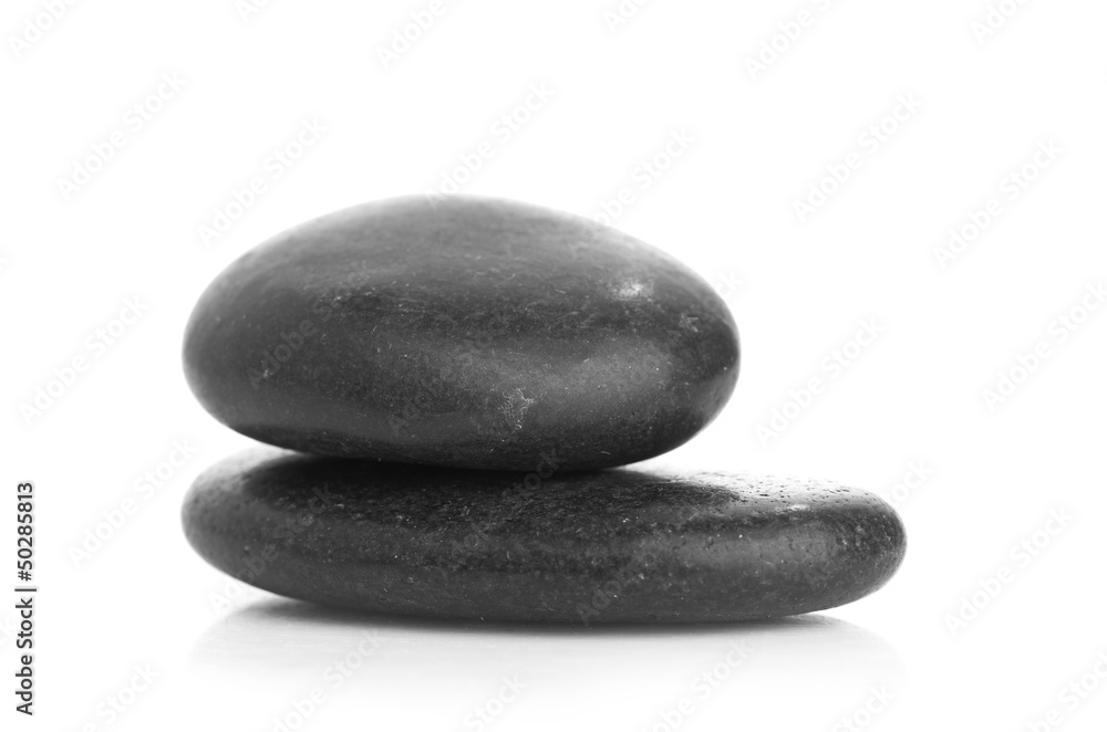 Growing piled up pebbles on a white background Growing piled up pebbles on a white background