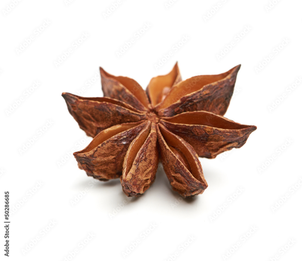Star anise isolated on white background Star anise isolated on white background