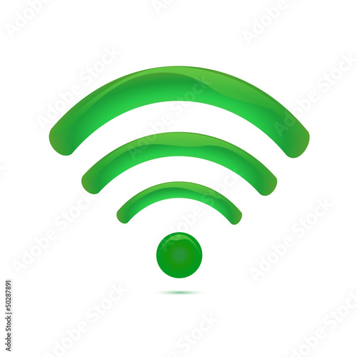Green wireless icon