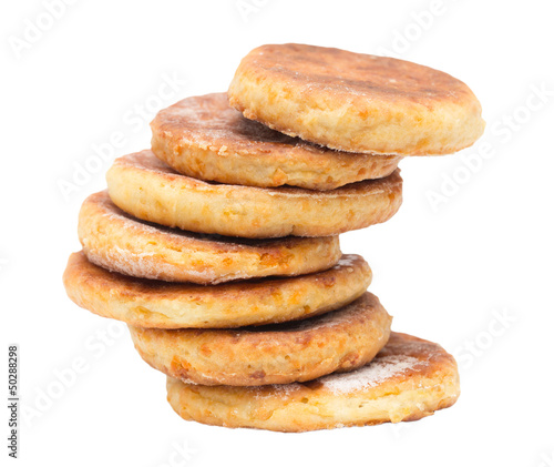 homemade biscuits on a white background
