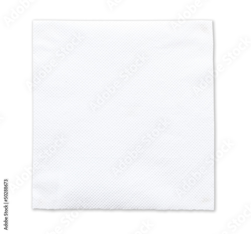 White tissue paper on white background