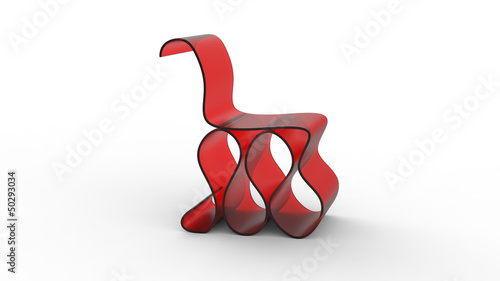3d render of a modern Wavy Chair
