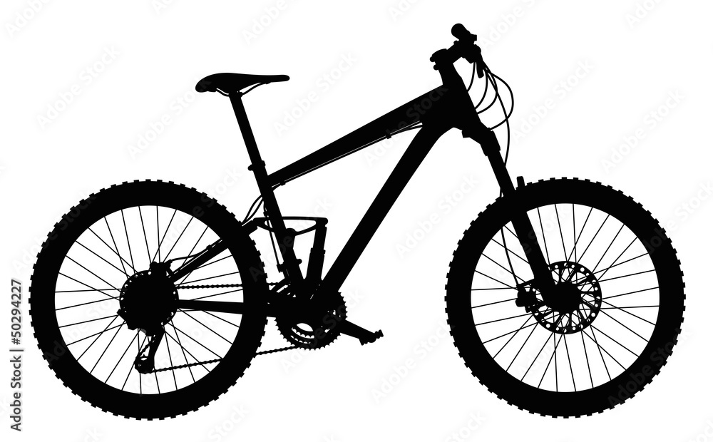 Fototapeta premium Silhouette of mountain bike