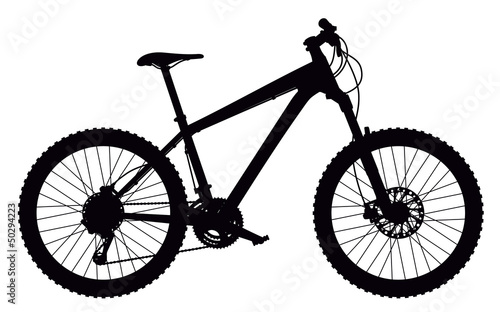 Silhouette of mountain bike
