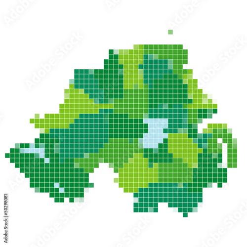 北アイルランド 地図 モザイク