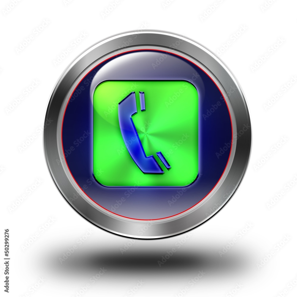 Phone Glossy metallic buttons 03 - obrazy, fototapety, plakaty 
