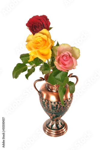 Three roses  in vase
