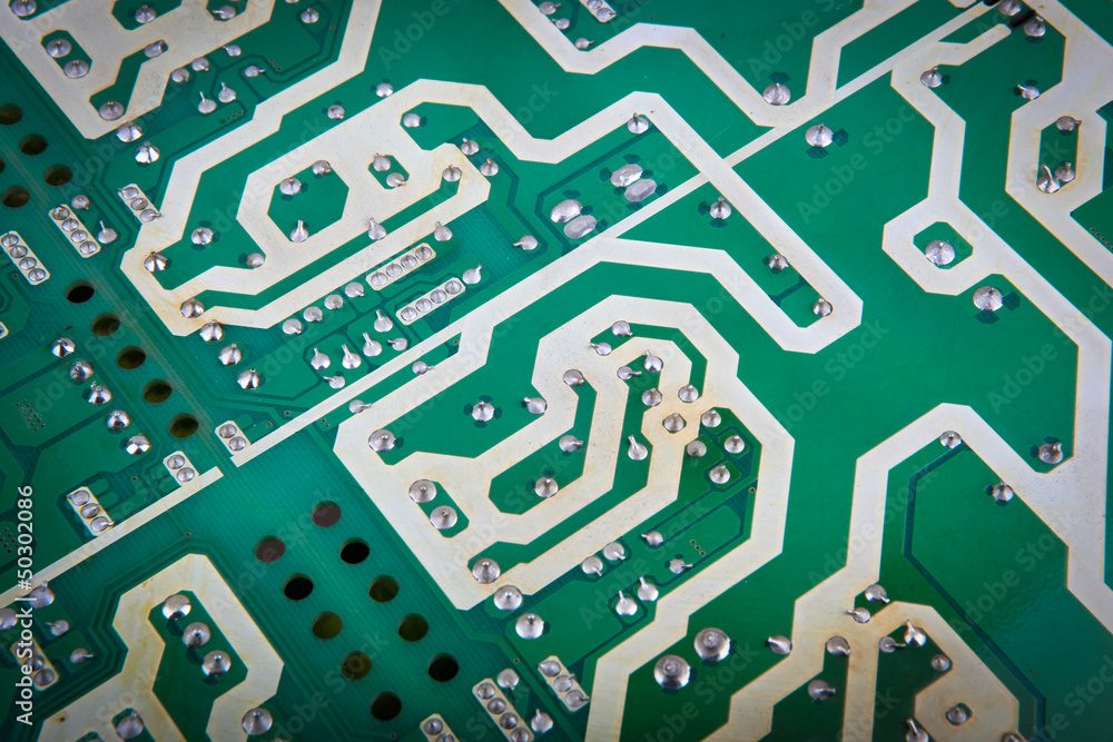 circuit board from the computer closeup circuit board from the computer closeup