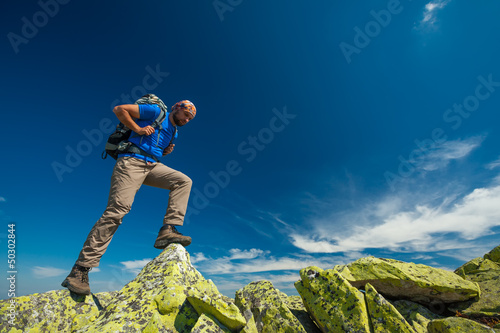 Hiking in Carpathian mountains