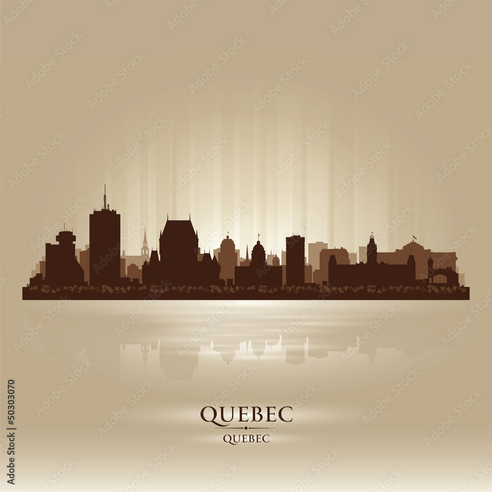 Quebec Canada skyline city silhouette