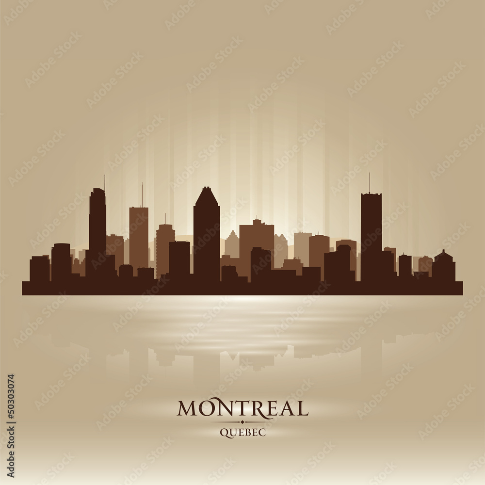 Montreal Quebec skyline city silhouette