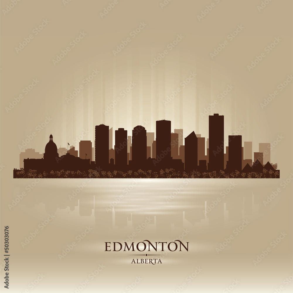 Edmonton Alberta skyline city silhouette