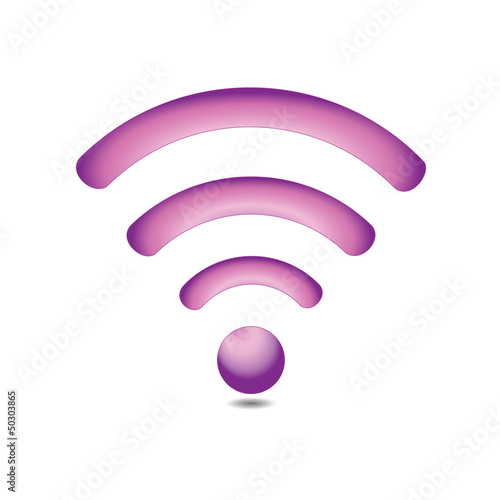 Wireless network symbol (pink)