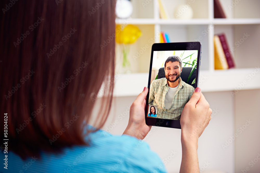 © ArtFamily - couple talking online video chat © ArtFamily - couple talking online video chat