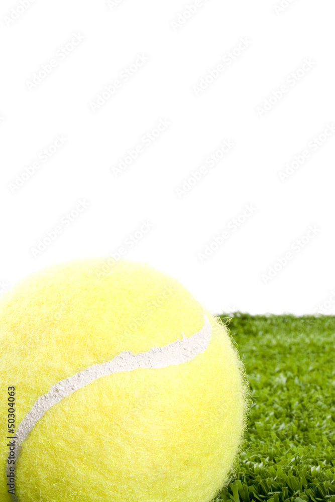 Tennis ball on field