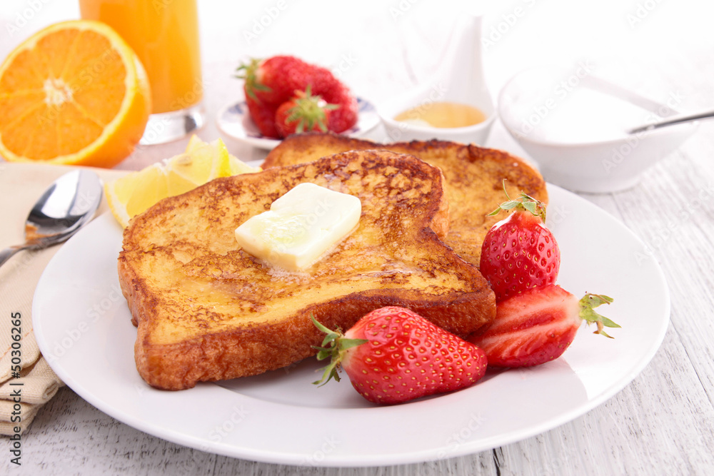 french toast with butter and honey french toast with butter and honey