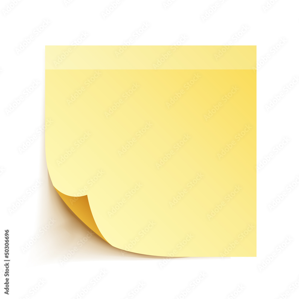 Yellow Stick Note Paper Yellow Stick Note Paper