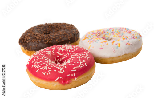 donuts with icing isolated