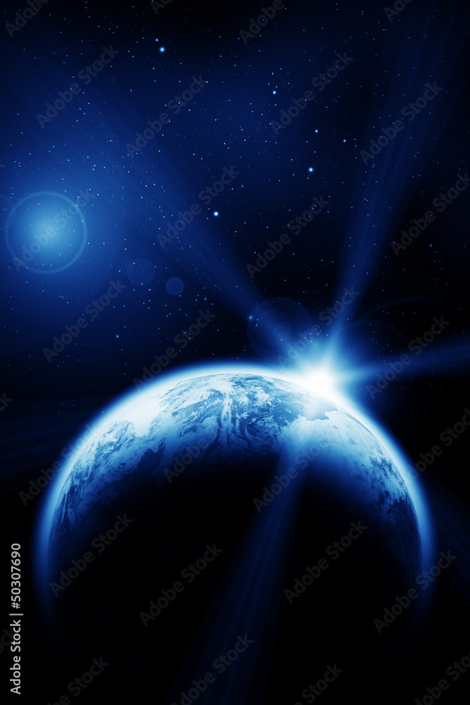 Naklejka premium Space dawn