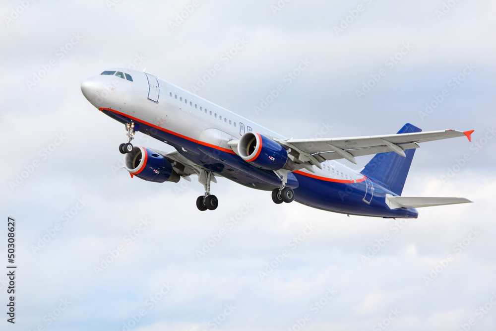 Airbus Aeroflot flies in sky Airbus Aeroflot flies in sky