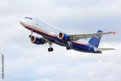 Airbus Aeroflot flies in sky