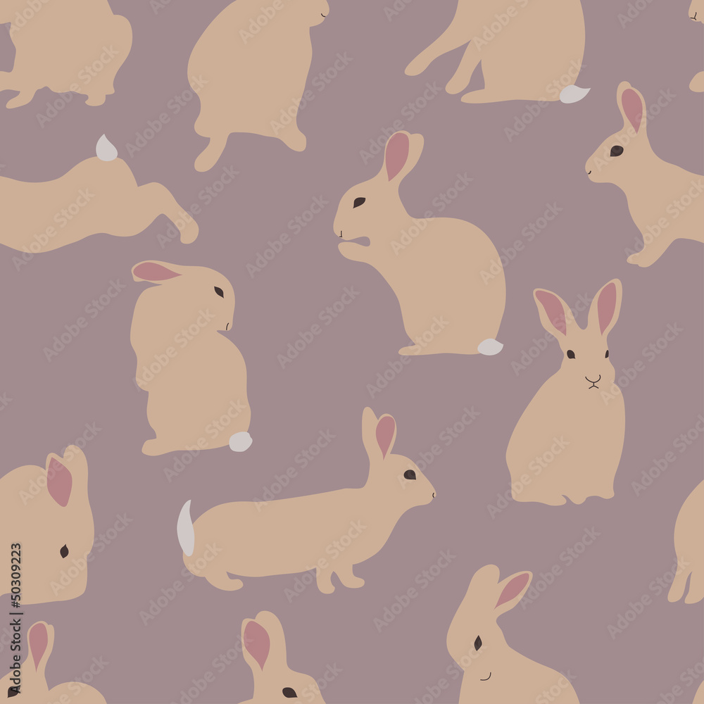 Fototapeta premium Rabbit seamless pattern