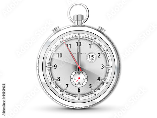 chronometer with white dial
