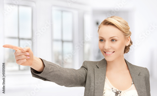 Free Download businesswoman pointing her finger - GFXLoad