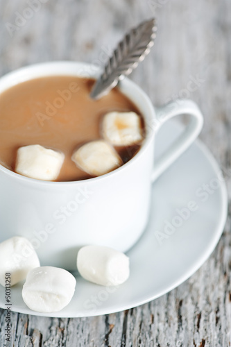 Hot chocolate with marshmallow