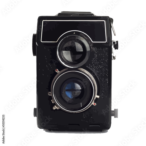 Old Lomo camera isolated on white background