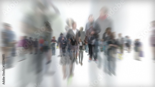 Wallpaper Mural Isolated crowd of people walking towards and away Torontodigital.ca